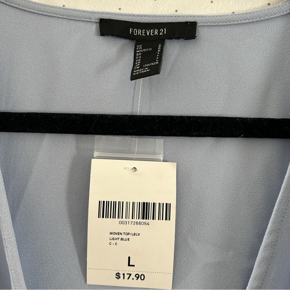 NWT Long Sleeve Faux Wrap Blouse with Hidden Snap - Picture 5 of 6